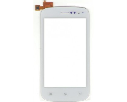 Touch screen (sensor) for Fly iQ442 Miracle, white, with a large connector