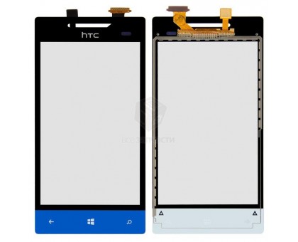 Touch screen (sensor) for HTC A620e Windows Phone 8S Domino, blue