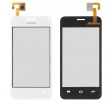 Тачскрин (сенсор) для Huawei Y320-30 Ascend Dual Sim, белый, с разъемом