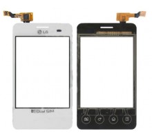 Тачскрин (сенсор) для LG E405 Optimus L3 Dual SIM, белый
