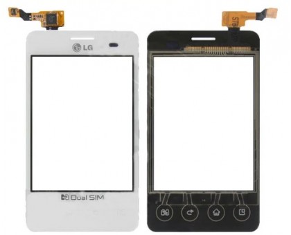 Touch screen (sensor) for LG E405 Optimus L3 Dual SIM, White