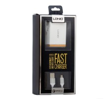 Сетевое Зарядное Устройство LDNIO A1302Q QC3.0 Micro