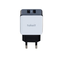Mains Charger TakeIt 2 USB 5v 2A
