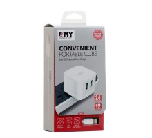 Mains Charger Emy MY-A200 Lightning 2 USB