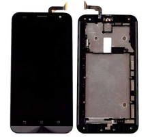 Дисплей Asus ZenFone 2 Laser (ZE500KL/ZE500KG/ZE500ML) + тачскрин (сенсор), черный, в рамке