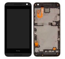 Дисплей для HTC 610 Desire + touchscreen, чёрный, с передней панелью