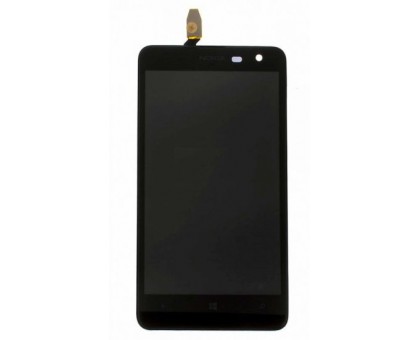 Дисплей для Nokia 625 Lumia + touchscreen, чёрный, с передней панелью, оригинал (Китай)