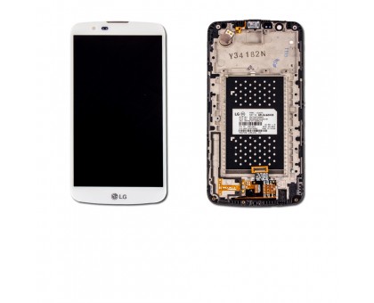 Lcd LG K410 K10 Dual Sim / K420N / K430DS + touch-screen (sensor), white, without chip, in frame, original