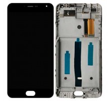 Дисплей Meizu M2 Note M571 + тачскрин (сенсор), черный, в рамке, желтый шлейф