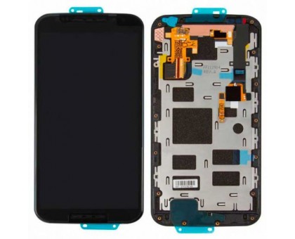 Дисплей Motorola XT1092 Moto X (2nd Gen) / XT1093 / XT1094 / XT1095 / XT1096 / XT1097 + тачскрін (сенсор), чорний, в рамці, TFT, копія