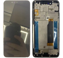 Дисплей Nokia 5.1 Plus/X5 2018 + тачскрин (сенсор), черный, в рамке синего цвета, оригинал