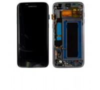 Дисплей Samsung G935F Galaxy S7 Edge + тачскрін (сенсор), чорний, в рамці, OLED, копія хорошої якості
