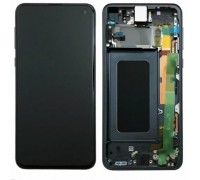 Дисплей Samsung G973F Galaxy S10 + тачскрін (сенсор), чорний, в рамці, Amoled, оригінал, переклеїти скло