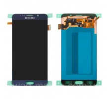 Дисплей Samsung N920C Galaxy Note 5/N920F/N9200 + тачскрин (сенсор), синий, Black Sapphire, OLED, копия хорошего качества
