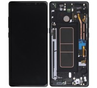Дисплей Samsung N950F Galaxy Note 8 + тачскрін (сенсор), чорний, в рамці золотистого кольору, Maple Gold, оригінал, переклеїти скло