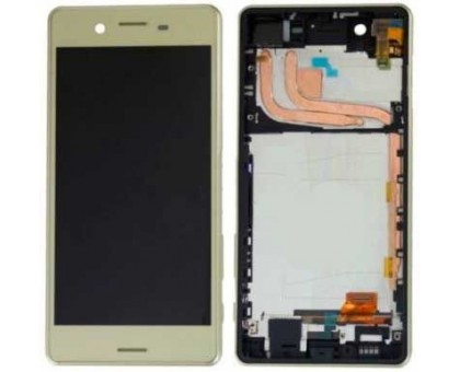Lcd Sony F8131 Xperia X Performance / F8132 + touch-screen (sensor), golden, Lime Gold, in frame, original