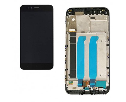Дисплей Xiaomi Mi A1 /Mi 5x + тачскрин (сенсор), черный, в рамке, оригинал