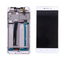 Дисплей Xiaomi Redmi 4A + тачскрин (сенсор), белый, в рамке, оригинал