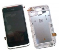 Дисплей HTC 210 Desire Dual Sim + тачскрин (сенсор), черный, в рамке белого цвета