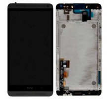 Дисплей HTC 803n One Max + тачскрин (сенсор), черный, в рамке (без вставок цвета)