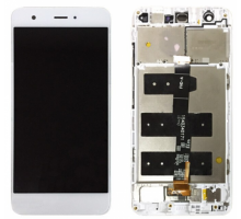 Дисплей Huawei Nova CAN-L01/CAN-L11 + тачскрин (сенсор), белый, без микросхемы, в рамке, #1540340171 FHD-A