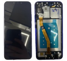 Дисплей Huawei P Smart Plus INE-LX1/Nova 3i + тачскрин (сенсор), черный, в рамке синего цвета, оригинал