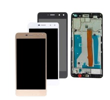 Дисплей Huawei Y5 2017/Y5 III 2017/Y6 2017 + тачскрин (сенсор), золотистый, в рамке