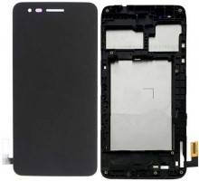Дисплей LG M160 K4 (2017)/M150 Phoenix 3/M151/M153 Fortune/M154 + тачскрин (сенсор), черный, в рамке, оригинал