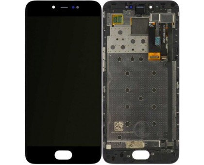 Дисплей Meizu Pro 6 M570H / Pro 6s + тачскрін (сенсор), чорний, в рамці, TFT, копія