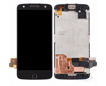 Дисплей Motorola XT1650-02 Moto Z Force Droid + тачскрин (сенсор), черный, в рамке, Amoled, оригинал