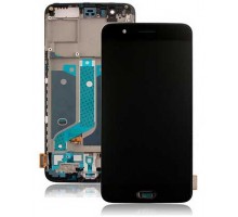 Дисплей OnePlus 5 A5000 + тачскрин (сенсор), черный, Amoled, оригинал , в рамке