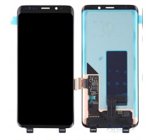 Дисплей Samsung G965F Galaxy S9+ + тачскрин (сенсор), черный, Amoled, оригинал , переклеено стекло