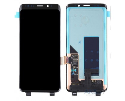 Дисплей Samsung G965F Galaxy S9+ + тачскрин (сенсор), черный, Amoled, оригинал , переклеено стекло