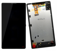 Lcd Sony C6502 Xperia ZL L35h / C6503 L35i / C6506 + touchscreen (sensor), black, with a red frame