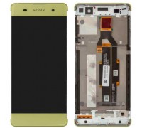 Дисплей Sony F3111 Xperia XA/F3112/F3113/F3115/F3116 + тачскрин (сенсор), золотистый, Lime Gold, в рамке, оригинал