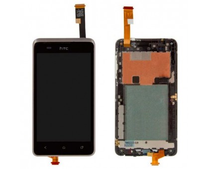 Display 400 HTC Desire Dual Sim + touchscreen, black, with the front panel silver
