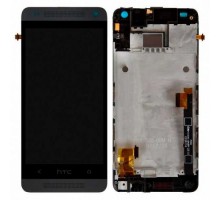 Дисплей HTC 601n One mini + тачскрин (сенсор), черный, в рамке ( без нижней вставки)