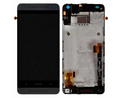 Дисплей HTC 601n One mini + тачскрін (сенсор), чорний, в рамці (без нижньої вставки)