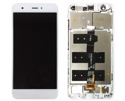 Дисплей Huawei Nova CAN-L11 + тачскрін (сенсор), білий, з мікросхемою, в рамці, # BS050FHM-E00-6904-MFPC-R3.1 FHD-B