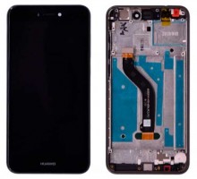 Дисплей Huawei P8 Lite 2017/P9 Lite 2017/Nova Lite 2016/Honor 8 Lite/GR3 2017 + тачскрин (сенсор), черный, в рамке