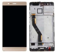 Дисплей Huawei P9 Plus (VIE-L09/VIE-L29) + тачскрин (сенсор), золотистый, в рамке, Amoled, оригинал
