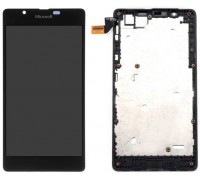 Дисплей Microsoft 540 Lumia Dual Sim + тачскрин (сенсор), черный, в рамке