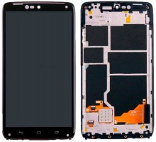 Дисплей Motorola XT1254 Droid Turbo/XT1225 + тачскрин (сенсор), черный, в рамке, Amoled, оригинал
