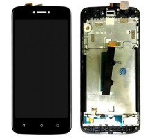Дисплей Motorola XT1750 Moto C + тачскрин (сенсор), черный, в рамке