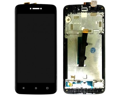 Дисплей Motorola XT1750 Moto C + тачскрин (сенсор), черный, в рамке