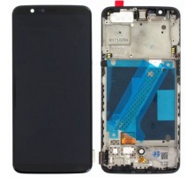 Дисплей OnePlus 5T A5010 + тачскрин (сенсор), черный, TFT, в рамке