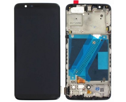 Дисплей OnePlus 5T A5010 + тачскрин (сенсор), черный, TFT, в рамке