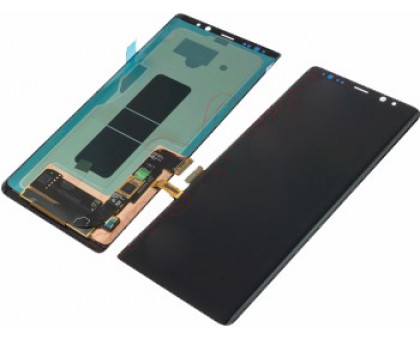 Дисплей Samsung N950F Galaxy Note 8 + тачскрин (сенсор), черный, оригинал , переклеено стекло