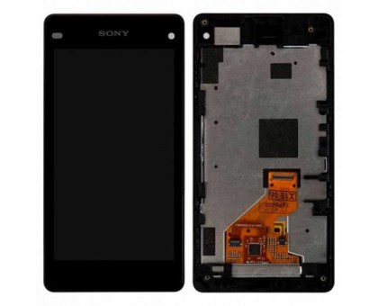 Дисплей Sony D5503 Xperia Z1 Compact + тачскрин (сенсор), черный, в рамке, оригинал