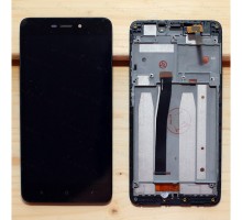 Дисплей Xiaomi Redmi 4A + тачскрин (сенсор), черный, в рамке, оригинал